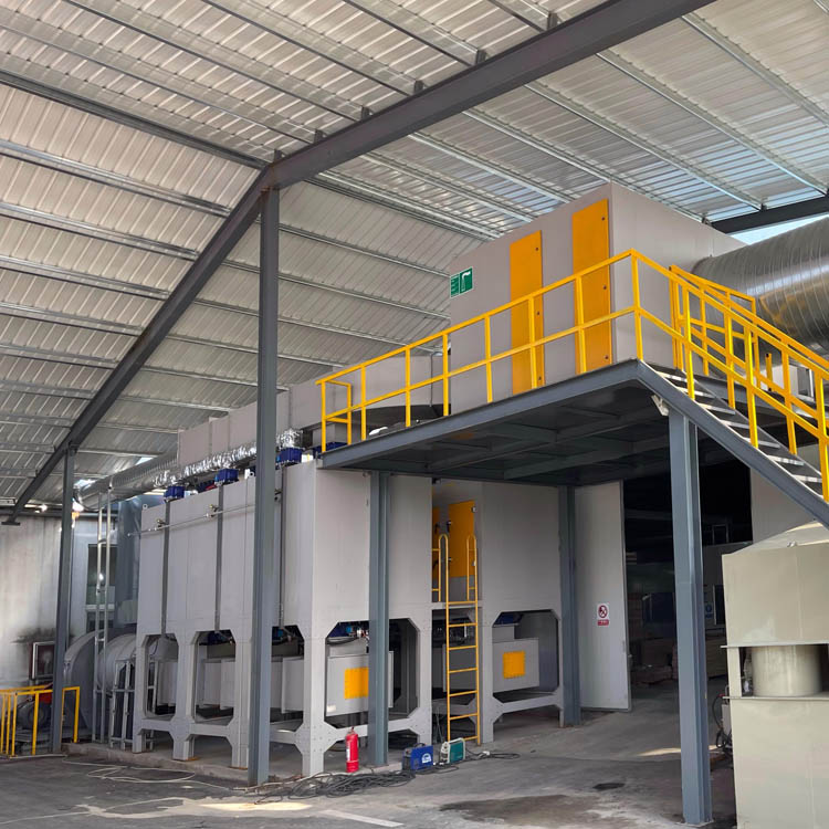 半導(dǎo)體有機(jī)類(lèi)廢氣VOCs 收集廢氣→沸石轉(zhuǎn)輪吸附裝置→TO直燃式焚燒爐